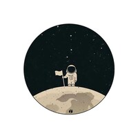 Picture of RKN Win For Astronaut Printed Round Mouse Pad, Mpadc013430