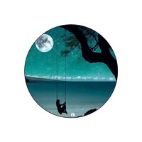Picture of RKN Moon Scenery Printed Round Mouse Pad, Mpadc015471