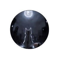 Picture of RKN Blue Moon Cat Printed Round Mouse Pad, Mpadc015500