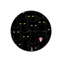 Picture of RKN Black Cats By Night Printed Round Mouse Pad, Mpadc015502