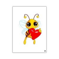 Picture of RKN Cute Bee Holding Heart Printed Rectangular Mouse Pad, Mpadr009471