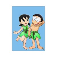Picture of RKN Nobita & Shizuka Printed Rectangular Mouse Pad, Mpadr009493