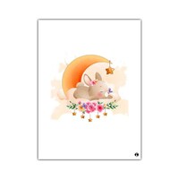 Picture of RKN Bunny On The Moon Printed Rectangular Mouse Pad, Mpadr009496