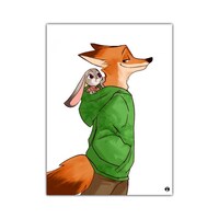 Picture of RKN Nick Wilde 
 Printed Rectangular Mouse Pad, Mpadr009904