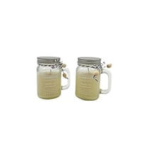Picture of Byft Home Vanilla Coconut Fragrances Jar Candles, 180gm, Pack of 2pcs