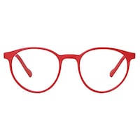 Tom Oliver Junior Blue Light Blocking Eyeglasses, 5-12Yr, Round, Red