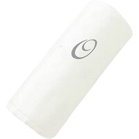 Picture of BYFT Embroidered Cotton Hand Towel, 50x80cm, White & Silver, Letter "O"