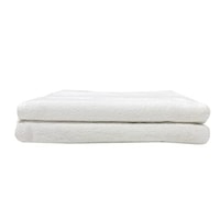 Picture of BYFT Iris 100% Cotton Bath Towel, White, 70x140cm, Pack of 2pcs