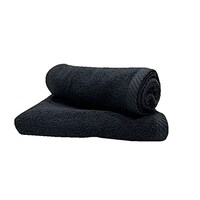 Picture of BYFT Iris 100% Cotton Hand Towel, Black, 50x100cm, Pack of 2pcs