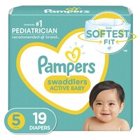 Picture of Pampers Swaddlers Active Baby Diapers Size 5 19 Count