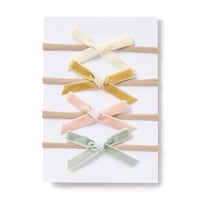 Picture of Little Poppy Co Handmade Newborn Velvet Bows, Set Of 4