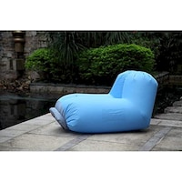 Paradiso Outdoor Portable Inflatable Single Luxury Sofa, Blue