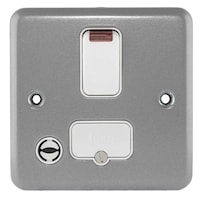 Picture of MK Metalclad Plus DP Unswitched Fused Switch with Switched Flex Outlet & Neon, 13A