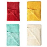 Picture of BYFT Gardenia 100% Cotton Hand Towel Set, Multicolour, 50x100cm, Pack of 4pcs