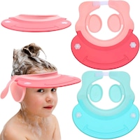 Picture of Baby Shower Cap Silicone Baby Bathing Hat, 2pcs