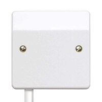 MK Logic Plus Unfused Flex Outlet Frontplate, 20A, White