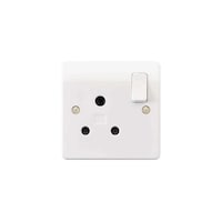 Picture of MK Logic Plus 1 Gang DP Shuttered Round Pin Flush Swicthsocket Outlet, 15A