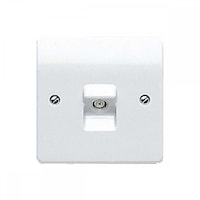 Picture of MK Logic Plus TV/FM & Satellite Co-Axial Non-Isolated Flush Socket Single Outlet