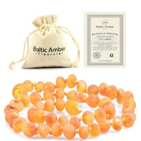 Picture of Raw Baltic Amber Necklace Certified Authentic Natural Amber From Baltic Region (13 Inch.)