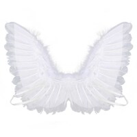 Picture of Bluetop White Feather Angel Wings with Elastic Straps, White
