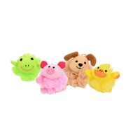 Picture of Kids' Animals Bath Pouf Scrubber Bundle Puppy, Frog, Duck, & Pig