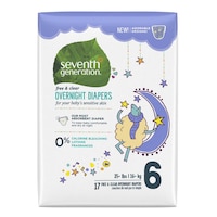 Picture of Seventh Generation Baby Size 6 Overnight Diapers 17 Count