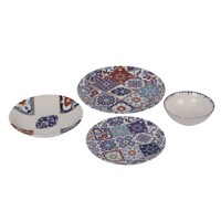 Picture of Porline Porselen Floral Artwork Design Dinnerware, Set Of 24Pcs, Multicolor