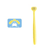 MDB Baby 3 Side Soft Bristle Easy Grip Toothbrush, Yellow
