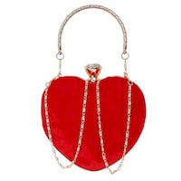 Artflyck Heart Shaped Clutch Handbag, Red
