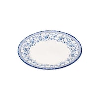 Claytan Floral Printed Round Ceramic Salad Plate, Blue, 20.7cm - Carton of 62 Pcs