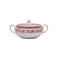 Claytan Floral Printed Casserole with Lid, Red, 24cm - Carton of 52 Pcs