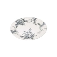 Claytan Floral Printed Ceramic Dinner Plate, Grey, 31cm - Carton of 55 Pcs