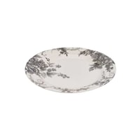 Claytan Floral Printed Ceramic Dinner Plate, Grey, 26cm - Carton of 55 Pcs