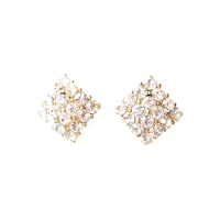 Influence Germany Stylish Stud Earrings, Gold/Clear