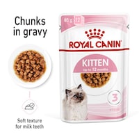 Royal Canin Feline Health Nutrition, Wet Food, Gravy, Kitten, 85g, Box of 12 Pouches