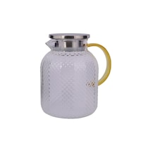 Arow Water Pot, PM3176, 1.6 Liters, Silver & Transparent White