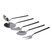 Arow Big Cooking Spoons, Set Of 5Pcs, Tr3202, Silver