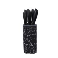 Picture of Arow Diamond knife With Holder, Set Of 6Pcs, Black & Silver