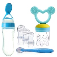 Picture of Gedebey Mickey Baby Food Feeder Fruit Pacifier Set, Blue, Pack of 3pcs