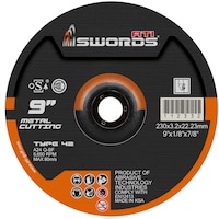 ATI Swords Metal Cutting Disc, 9 Inch, 230x3.2x22.23