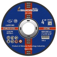 ATI Swords Metal & Inox Thin Cutting Disc, 1.0mm, 4 Inch, 100x1.0x16
