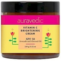 Auravedic Vitamin C Brightening Cream with SPF 50, 100grams