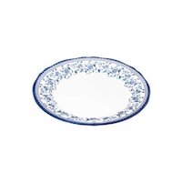 Claytan Floral Printed Round Ceramic Chop Plate, Blue, 31cm - Carton of 59 Pcs
