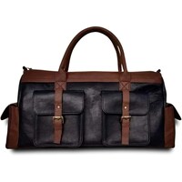 Strutt Multi-Purpose 4 Pocket Leatherette Duffle Bag, Blue and Brown, 36ltr