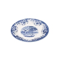 Claytan Windmill Printed Round Ceramic Salad Plate, Blue, 20.7cm - Carton of 64 Pcs