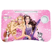 Star Deal Barbie Edition Wooden Laptop Table