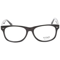 Titan UV Protected Black Square Men Spectacle Frame