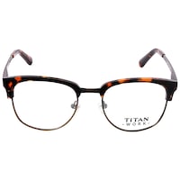 Picture of Titan UV Protected Brown Clubmaster Men Spectacle Frame
