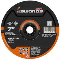 ATI Swords Metal Cutting Disc, 7 Inch, 180x3.2x22.23