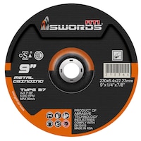ATI Swords Metal Grinding Disc, 9 Inch, 230x6.4x22.23